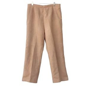 Nicole Studio Tan Faux Suede Pants Women's 14 Petite